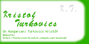 kristof turkovics business card